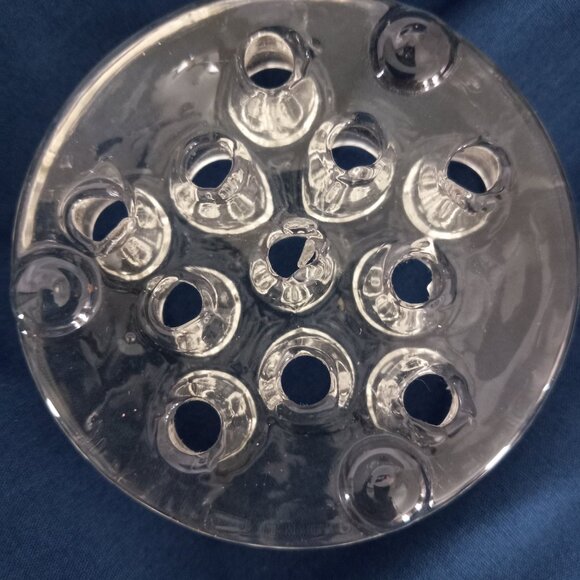 Vintage Glass Flower Frog 11 Hole for Stems - Picture 2 of 7